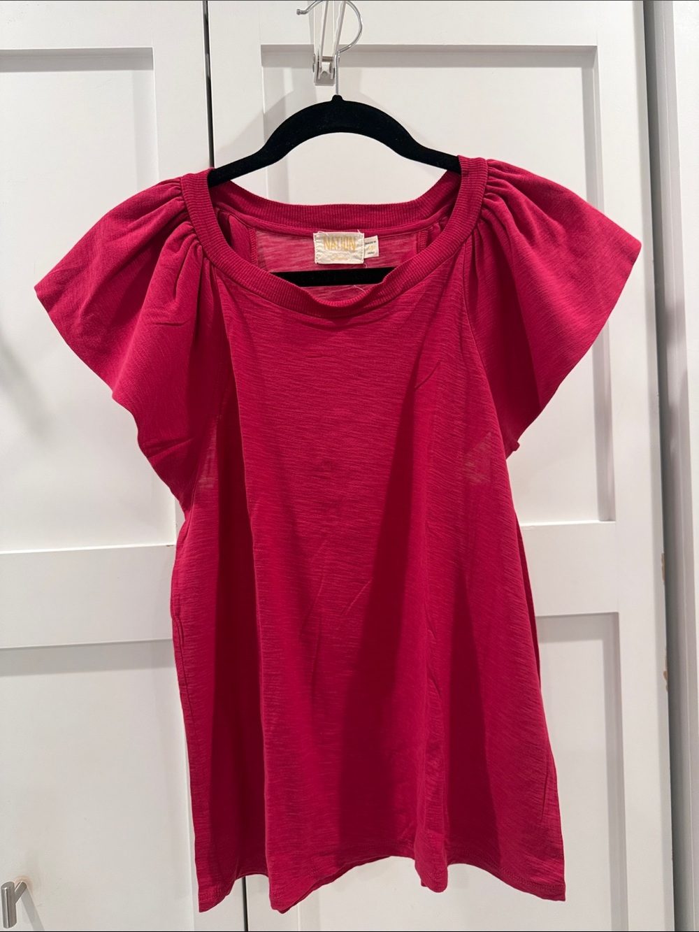 Nation Pink Puff Sleeve Tee shirt